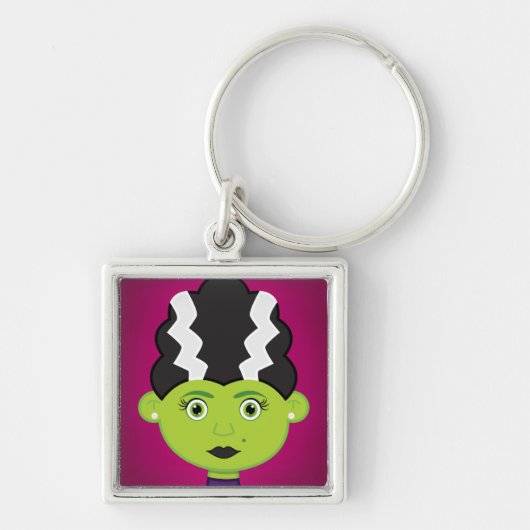 Porte-clés Monstre de fille verte (Devant)