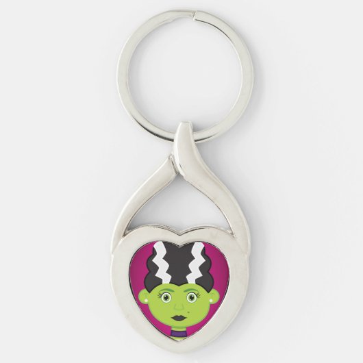 Porte-clés Monstre de fille verte (Devant)