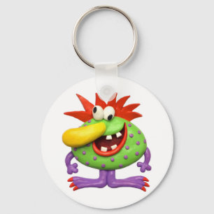 Porte-clés Monstre jaune de nez