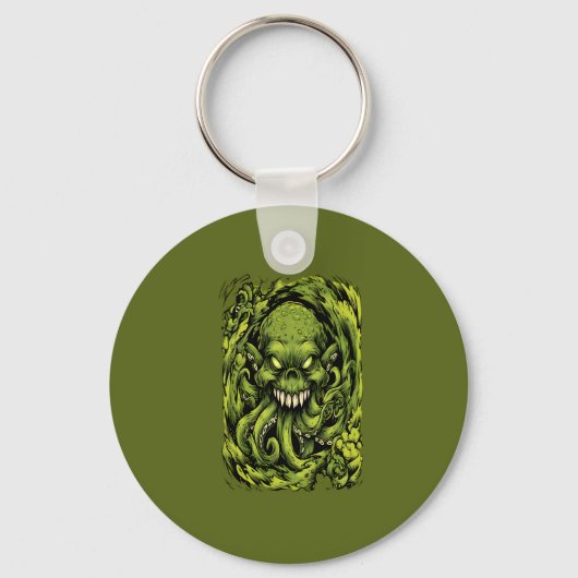Porte-clés Monstre Tentacule Vert Flippant (Recto)