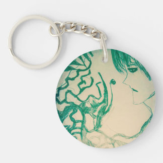 Porte-clés monstre vert yaei manga animé ghost dessin animé