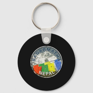 Porte-clés Mont Everest Népal Sagarmatha Vintage T-shirt d'es