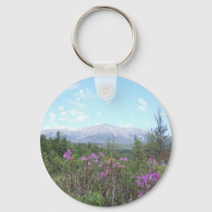 Porte-clés Mont Katahdin et fleurs sauvages