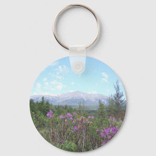Porte-clés Mont Katahdin et fleurs sauvages (Recto)