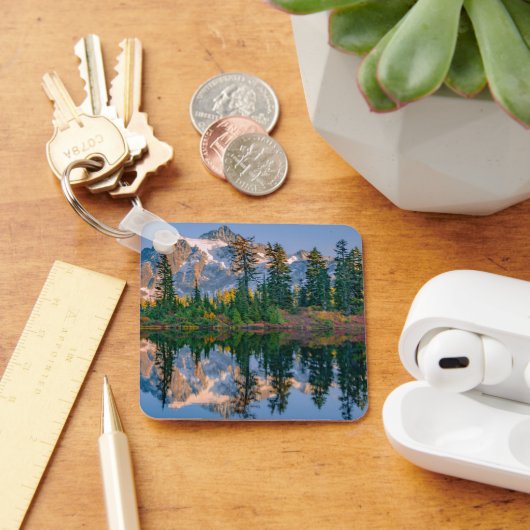Porte-clés Mont Shuksan reflété dans le lac Reflection (Bureau)