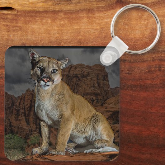 Porte-clés montagne de cougar (Verso)