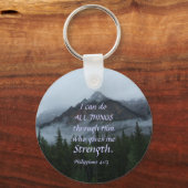 Porte-clés Montagne Nuage - Force (Recto)