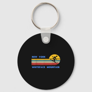 Porte-clés Montagne Whiteface New York Ski Skiateur Ski Rétro