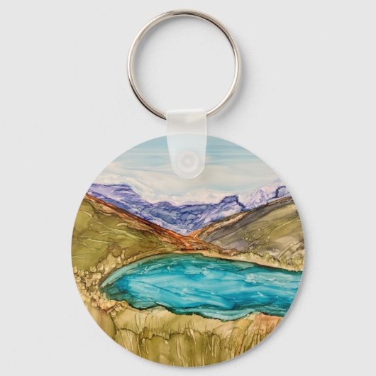 Porte-clés Montagnes avec lac (Recto)