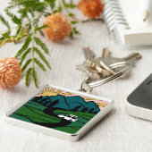 Porte-clés Montagnes Campervan Vanlife RV Sunrise (Côté)