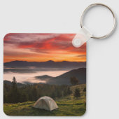 Porte-clés Montagnes | Camping Foggy Sunrise (Dos)