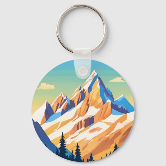 Porte-clés Montagnes majestueuses (Recto)