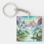 Porte-clés Montagnes mystiques et devis (Devant)