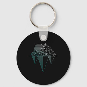 Porte-clés Montagnes Vintage Randonnée Camping Trekking Escal