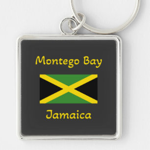 Porte-clés Montego Bay Jamaïque - Drapeau jamaïcain