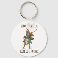 Monter Un Taureau Enregistrer Un Porte - clé Cowgi