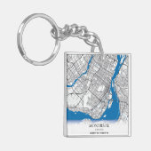 Porte-clés Montréal Québec Carte de la ville de voyage (Devant gauche)