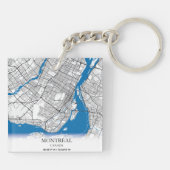 Porte-clés Montréal Québec Carte de la ville de voyage (Dos)