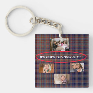 Porte-clés Montrer L'Amour Pour Maman 4 photos Tartan Plaid