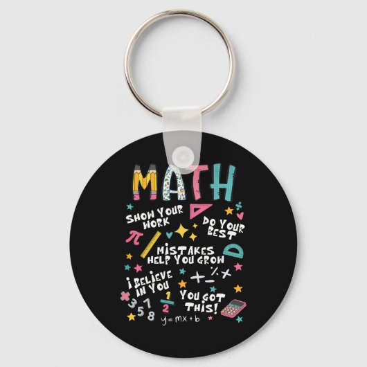 Porte-clés Montrez Votre Travail Drôle Prof De Maths Premier  (Recto)