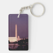 Porte-clés Monument de Washington, le capitol et Jefferson (Dos)