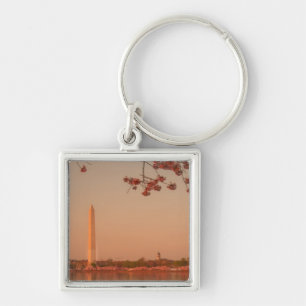 Porte-clés Monument de Washington Sakura au coucher du soleil