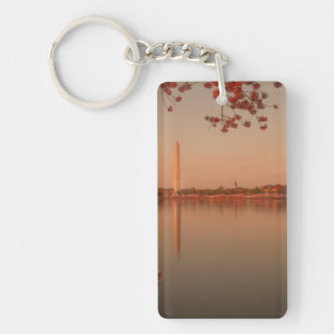 Porte-clés Monument de Washington Sakura au coucher du soleil