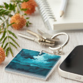 Porte-clés Moody Ocean Waves Under Stormy Sky – Abstract Seas (Devant Droit)