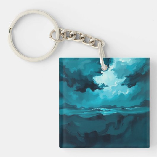 Porte-clés Moody Ocean Waves Under Stormy Sky – Abstract Seas (Devant)