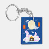 Porte-clés Moon Rabbit Mooncake Nuages Mooncake Festival à la (Devant gauche)