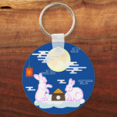 Porte-clés Moon Rabbit Mooncake Osmanthus (Verso)