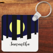 Porte-clés Moon Rising near Forest in Winter (Verso)