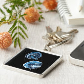 Porte-clés MoonJellyfish aquarelle art (Côté)