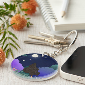 Porte-clés Moonlit Dreamer Girl Acrylic Keychain