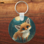 Porte-clés Moonlit Fox, Night Forest  (Recto)