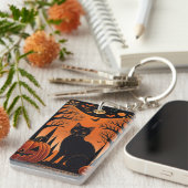 Porte-clés Moonlit Meow (Devant droit)