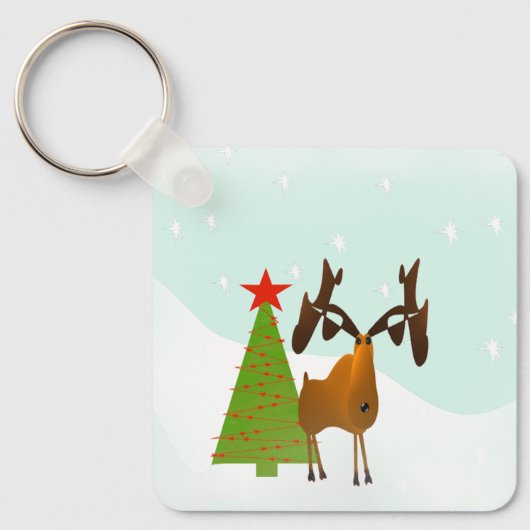 Porte-clés Moose de Noël (Recto)