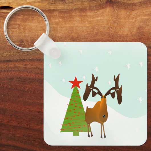 Porte-clés Moose de Noël (Recto)
