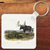 Porte-clés Moose Deer (Moose - Alces alces) par Audubon (Verso)