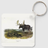 Porte-clés Moose Deer (Moose - Alces alces) par Audubon (Dos)