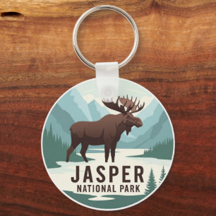 Porte-clés Moose in Jasper Parc national du Canada Voyage au