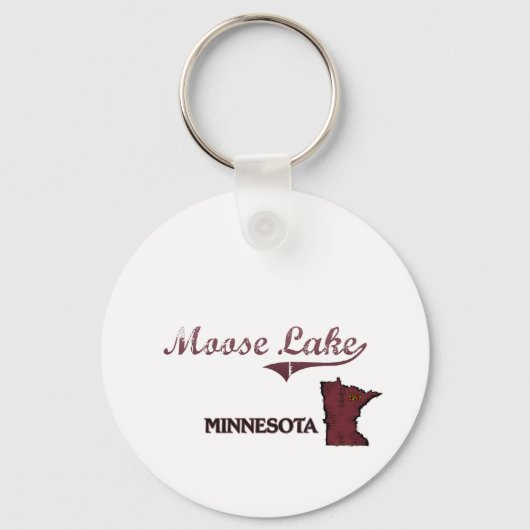 Porte-clés Moose Lake Minnesota City Classic (Recto)