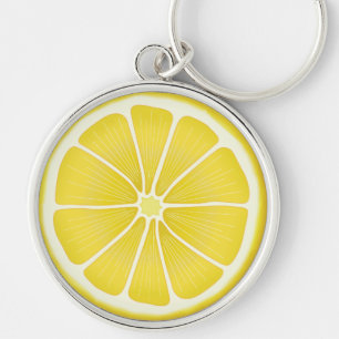 Porte-clés Morceau gras de citron jaune