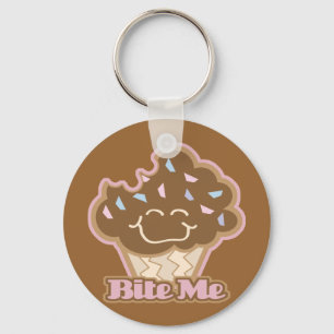 Porte-clés mordre-moi chocolat cupcake