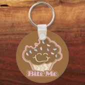 Porte-clés mordre-moi chocolat cupcake (Recto)