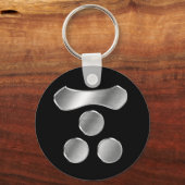 Porte-clés Mori Clan Kamon Argent Chrome (Recto)