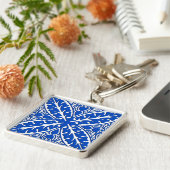 Porte-clés Moroccan tiles - cobalt blue and white (Côté)