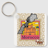 Porte-clés Morocco: The Kasbah and History (Recto)