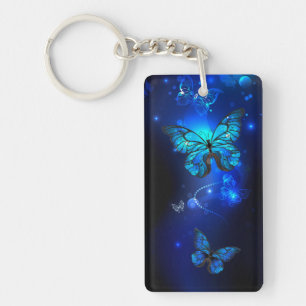 Porte-clés Morpho Butterfly in the Dark Background