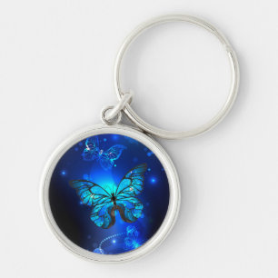Porte-clés Morpho Butterfly in the Dark Background